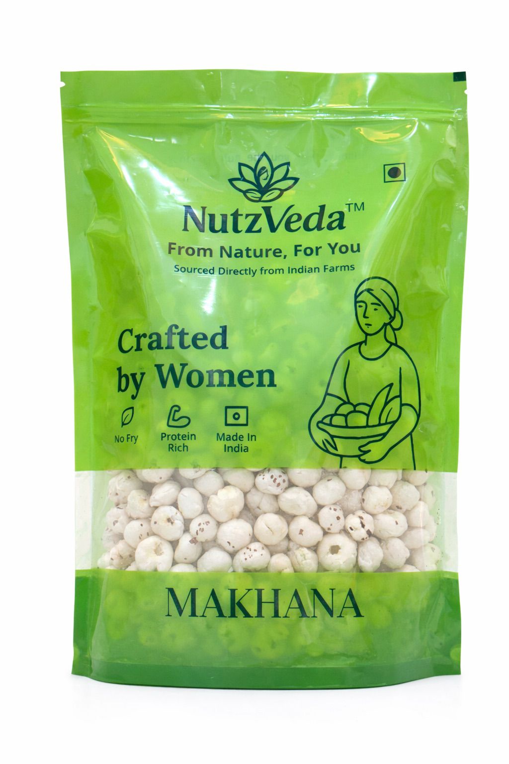 NutzVeda Makhana front view